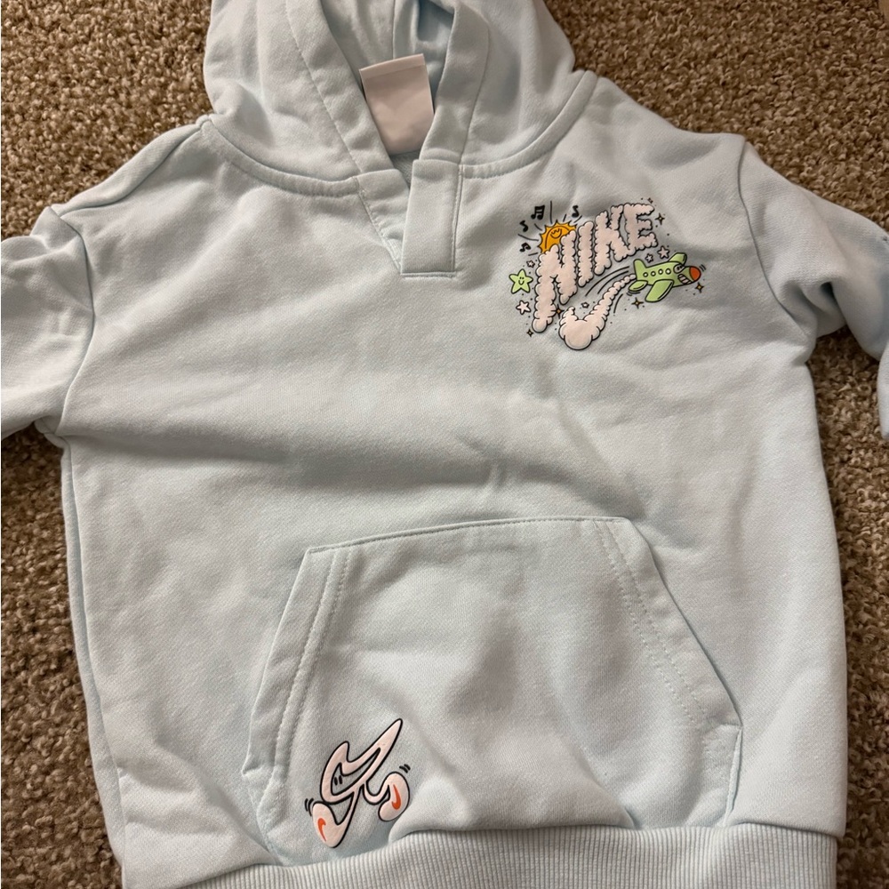 Nike Kids Sky Blue Graphic Hoodie